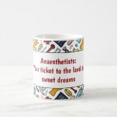 麻酔医パンプン医師パターンの贈り物 コーヒーマグカップ (中央)