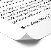 麻酔医パーソナライズされた贈与 ポスター (角)