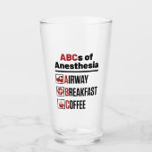 麻酔専門医の麻酔専門医ナース おもしろい タンブラーグラス (正面)