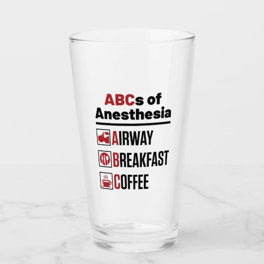 麻酔専門医の麻酔専門医ナース おもしろい タンブラーグラス (正面)