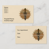 麻酔専門医ナース名刺 予約カード (正面/裏面)