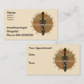 麻酔専門医名前をカスタムする 予約カード (正面/裏面)