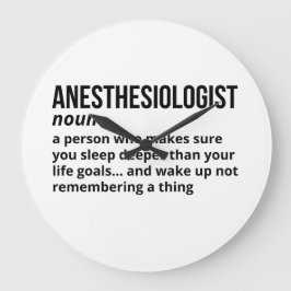 麻酔専門医 – おもしろい定義ギフト ラージ壁時計