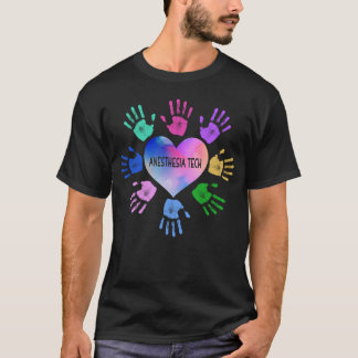 麻酔技術ハンドハート Tシャツ