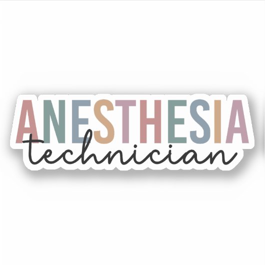 麻酔技術者レトロ麻酔技術 シール (正面)