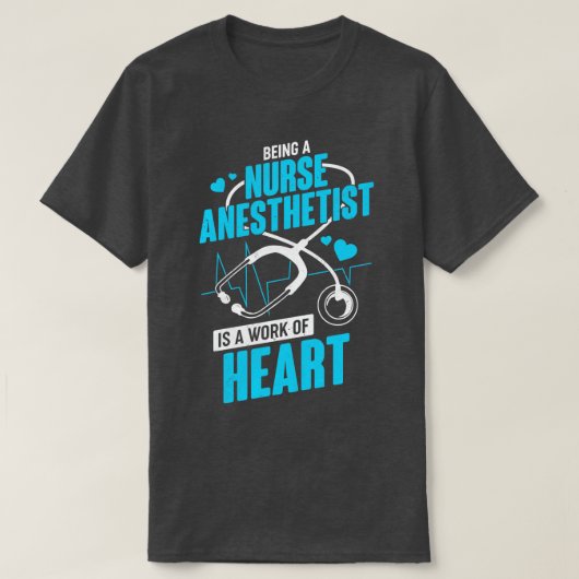 麻酔科のナースはハートの仕事 Tシャツ (デザイン正面)