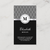 麻酔科エレガント学者ブラックレースパターン 名刺 (裏面)