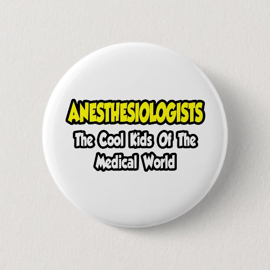 麻酔科クール学者…Kids of Med World 缶バッジ (正面)