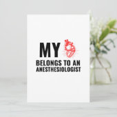 麻酔科医おもしろいハート サンキューカード (スタンド正面)