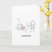 麻酔科医のグリーティングカード カード (黄色い花)