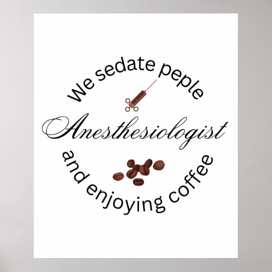 麻酔科医のコーヒー好き ポスター (正面)