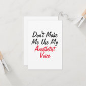 麻酔科医の声を使う羽目にさせないで カード (正面/裏面インサイチュ)