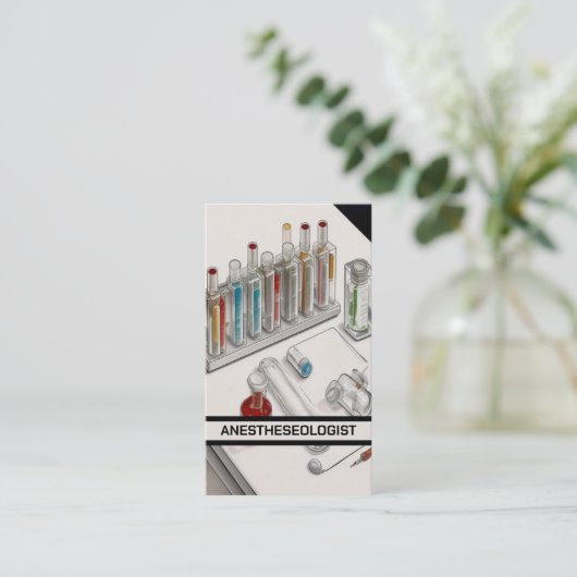 麻酔科医 名刺 (スタンド正面)