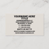 麻酔科医 名刺 (裏面)