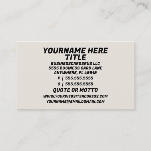 麻酔科医 名刺 (裏面)