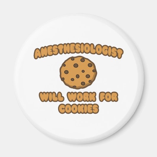 麻酔科医…Cookieに対応 マグネット (正面)