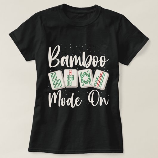 麻雀おたくの竹モードオンデザイン Tシャツ (デザイン正面)