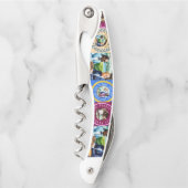 麻雀おもしろいコルク抜き:マーサ・スヌープとトランプ~! ソムリエナイフ (正面)