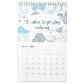 麻雀おもしろい引用文2024 カレンダー (1月 2026)