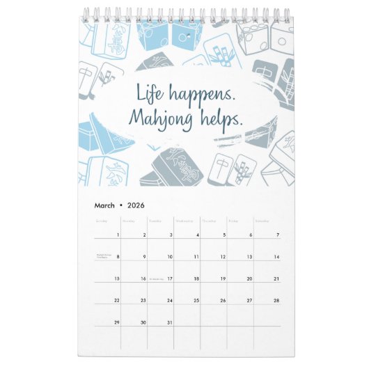 麻雀おもしろい引用文2024 カレンダー (3月 2026)