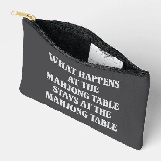 麻雀おもしろい恋人引用文麻雀ユーモアおもしろい アクセサリーポーチ (見開き)