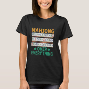 麻雀がすべてを支配する タイルゲーム 麻雀プレイヤーR Tシャツ