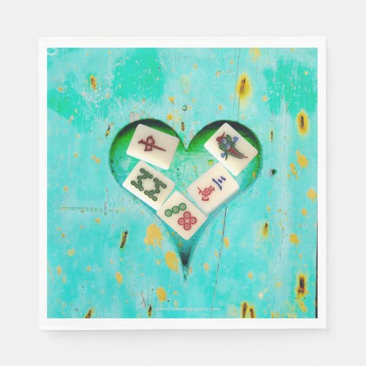 麻雀が私のハートナプキンを満たす スタンダードランチョンナプキン (正面)