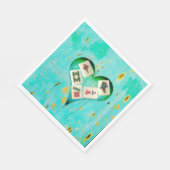 麻雀が私のハートナプキンを満たす スタンダードランチョンナプキン (角)