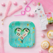 麻雀が私のハート紙プレート ペーパープレート (パーティー)