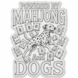 麻雀とダルメシアン犬好きへのギフト シール