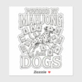 麻雀とダルメシアン犬好きへのギフト シール (シート)