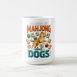 麻雀と犬に力をもらう 柴犬ジオメトリック コーヒーマグカップ