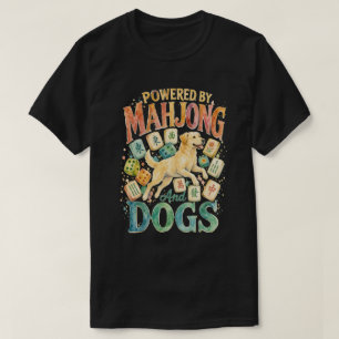 麻雀と犬のウォーターカラーラブラドールでパワーを Tシャツ