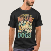 麻雀と犬のウォーターカラーラブラドールでパワーを Tシャツ (正面)