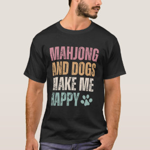 麻雀と犬は私を幸せにするおもしろい Tシャツ