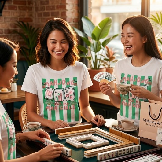 麻雀と私のマージャン女子たち, かわいい麻雀 Tシャツ