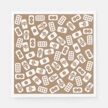 麻雀のタイルは茶色に白いパターン