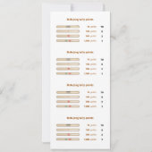 麻雀のタリーポイントカード – 3 招待状 (裏面)