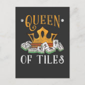 麻雀の女王のタイル麻雀のボードゲーム愛好家 ポストカード (正面)