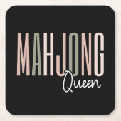 麻雀の女王の手紙 スクエアペーパーコースター (正面)