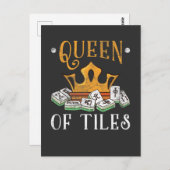 麻雀の女王 タイル マージャン ボードゲーム 愛好家 ポストカード (正面/裏面)