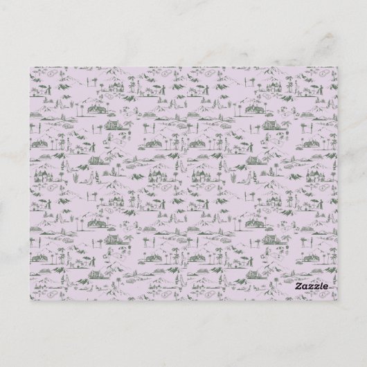 麻雀の招待状 牌とトイレで ポストカード (裏面)