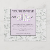 麻雀の招待状 牌とトイレで ポストカード (正面)