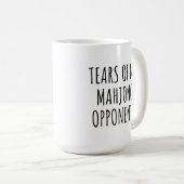 麻雀の敵の涙おもしろい コーヒーマグカップ (正面右)