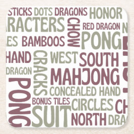 麻雀の用語 スクエアペーパーコースター