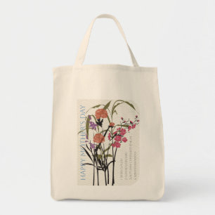 麻雀の花のマザートート トートバッグ