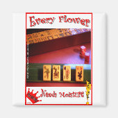 麻雀の花は全て水分が必要！ マグネット (正面)