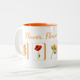 麻雀の花札マグ ツートーンマグカップ