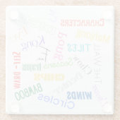 麻雀の言葉コースター ガラスコースター (裏面)