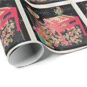 麻雀の赤いテーブル ラッピングペーパー (ロールコーナー)